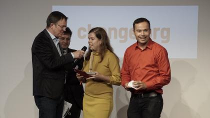 Preisübergabe an change.org